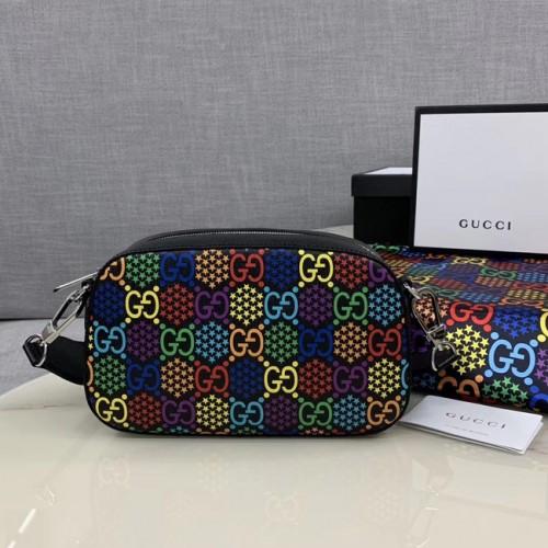 Gucci GG Psychedelic Canvas Messenger Bag 574886 negro