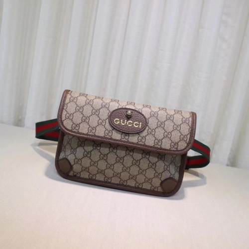 Gucci GG Supreme Belt Bag 493930 Marrón