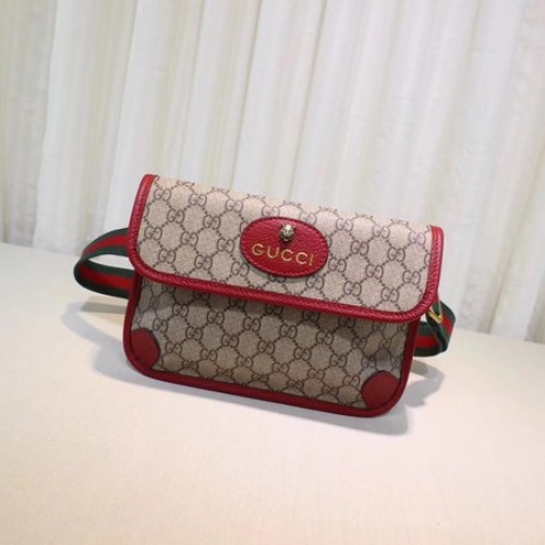 Gucci GG Supreme Belt Bag 493930 Rojo