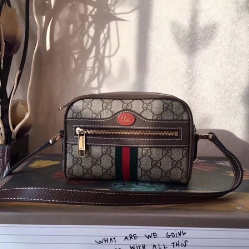 Gucci GG Supreme Canvas Shoulder Bag 501338 Marrón
