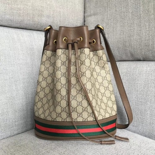 Gucci GG Supreme Canvas Shoulder Bag 504441 marrón