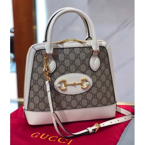 Gucci GG Supreme Canvas Top Handle Bag 621220 Blanco