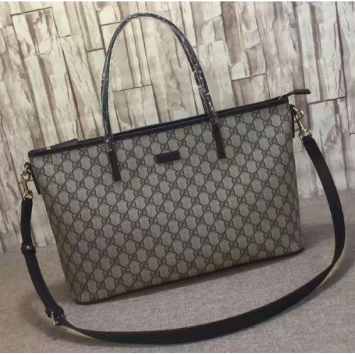 Bolso tote de lona Gucci GG Supreme 353440 Marrón