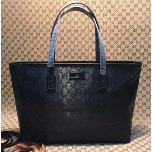 Gucci GG Supreme Canvas Tote Bolsas 211137 Negro