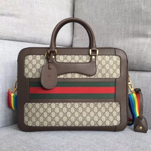 Bolso tote Gucci GG Supreme Canvas 484663 marrón