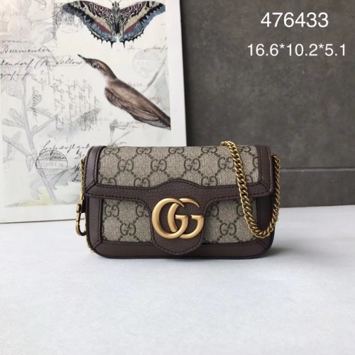 Gucci GG Supreme lienzo 476433 Mini bolso de hombro marrón