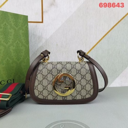 Gucci GG Supreme lienzo Blondie mini bolso 698643 marrón