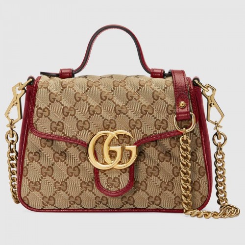Gucci GG Supreme Canvas Mini Top Handle Bag 583571 rojo