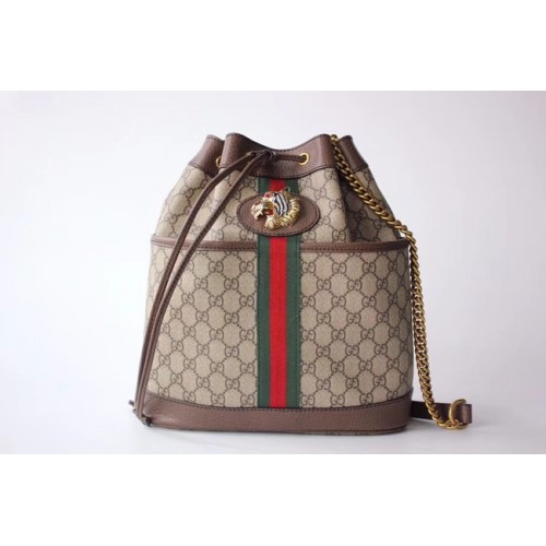 Gucci GG Supreme canvas Rajah bolso bombonera mediano 553961 Marrón