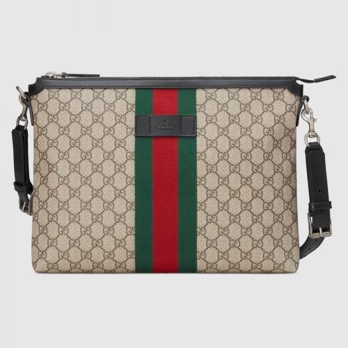 Bolso de lona Gucci GG Supreme 523335 albaricoque