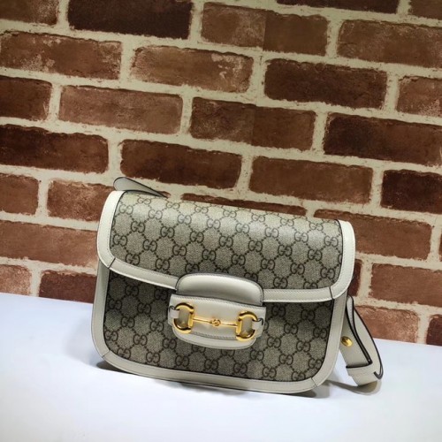 Gucci GG Supreme bolso de hombro de lona 602204 blanco