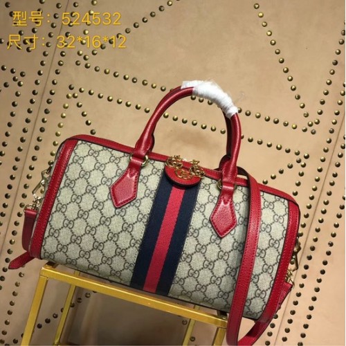 Gucci GG canvas ophidia bolso tote de calidad superior 524532 rojo