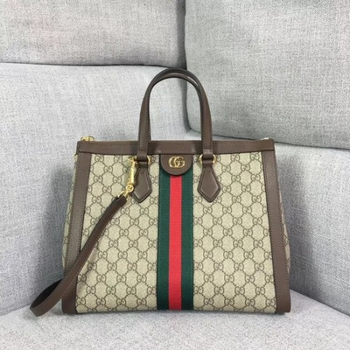 Gucci GG lienzo ophidia bolso tote de calidad superior 524537 marrón