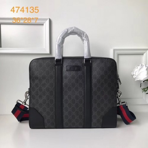 Bolso tote de lona Gucci GG de primera calidad 387102 negro