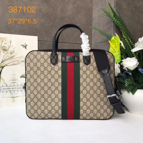 Bolso tote Gucci GG de lona de primera calidad 387102 marrón