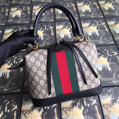 Bolso tote de lona Gucci GG de primera calidad 523433 negro