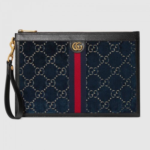 Gucci GG bolso de embrague de terciopelo 575371
