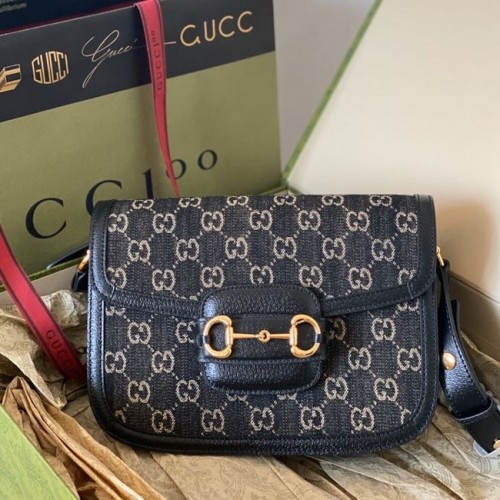 Gucci Horsebit 1955 bandolera 602204 Negro