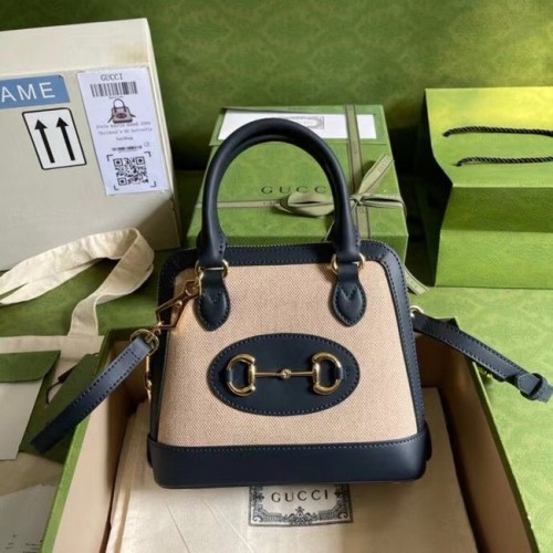 Gucci Horsebit 1955 mini bolso de mano 640716 tela y azul