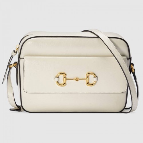 Gucci Horsebit 1955 bolso de hombro pequeño 645454 Blanco