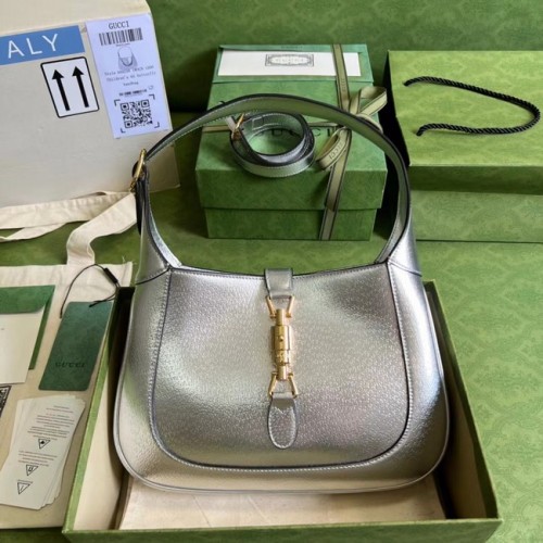 Minibolso Gucci Jackie 1961 Lame 636709 Plata