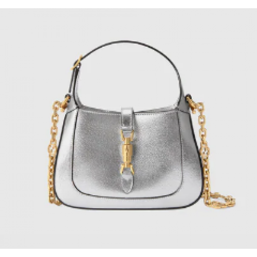 Minibolso Gucci Jackie 1961 lame 675799 Plata