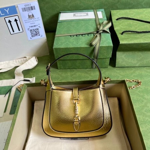 Gucci Jackie 1961 lame mini bolso 675799 oro