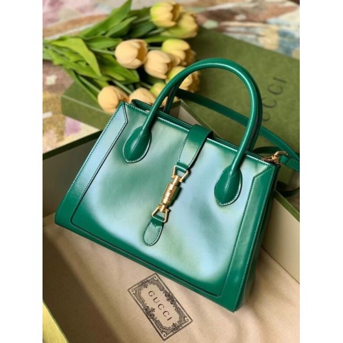 Gucci Jackie 1961 bolso de mano mediano 649016 verde