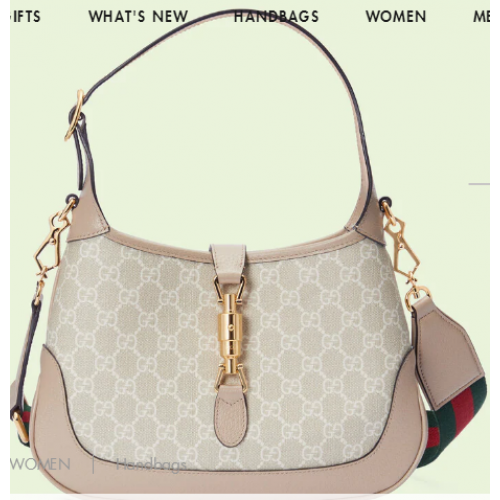 Gucci Jackie 1961 bolso de hombro pequeño con GG 678843 Beige