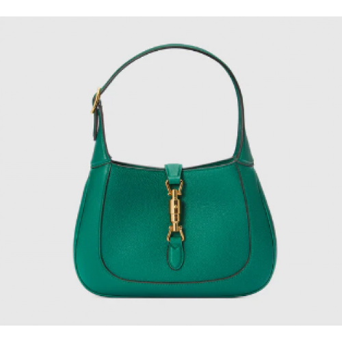Gucci Jackie 1961 bolso pequeño de grano natural 636709 Verde esmeralda