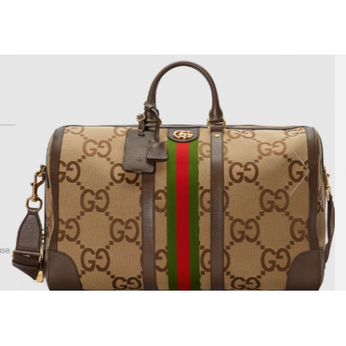 Gucci Jumbo GG bolsa de lona grande 696039 marrón