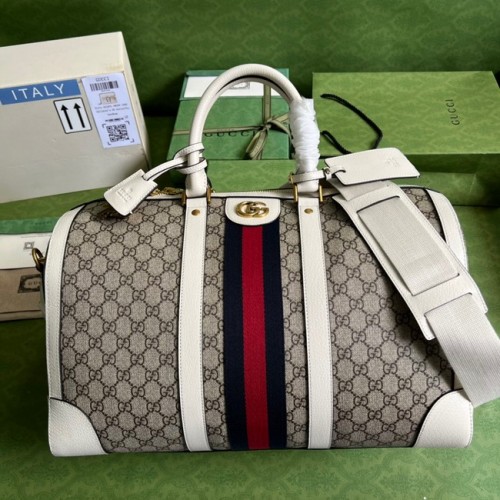 Gucci Jumbo GG bolsa de lona grande 696039 blanco