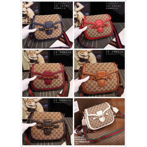 Bolso de hombro de lona Gucci Lady Web GG 383848