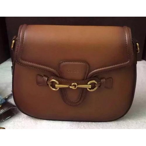 Bolso de hombro Gucci Lady Web de cuero teñido a mano 380573 Marrón