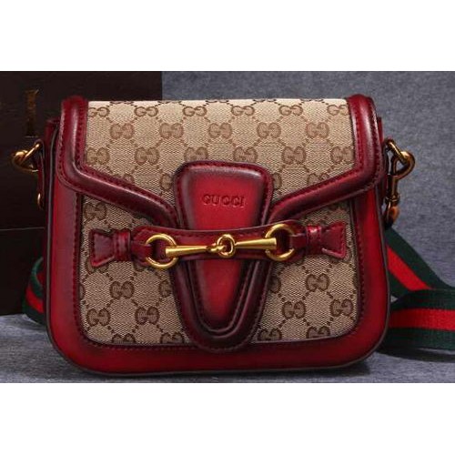 Gucci Lady Web Original GG Bolso de hombro de lona 383848 Rojo