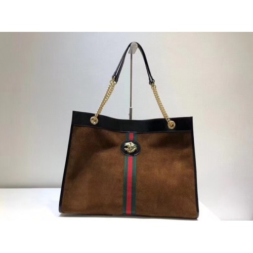 Gucci Tote grande con cabeza de tigre 537219 marrón