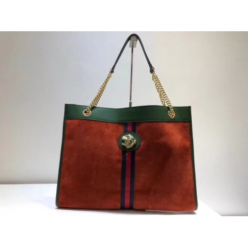 Gucci Tote grande con cabeza de tigre 537219 rojo