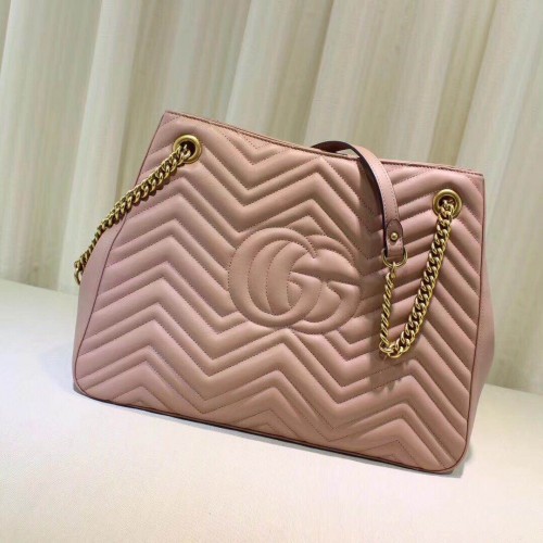 Gucci Marmont Mediano Matelasse Bolso De Hombro 447627 Rosa