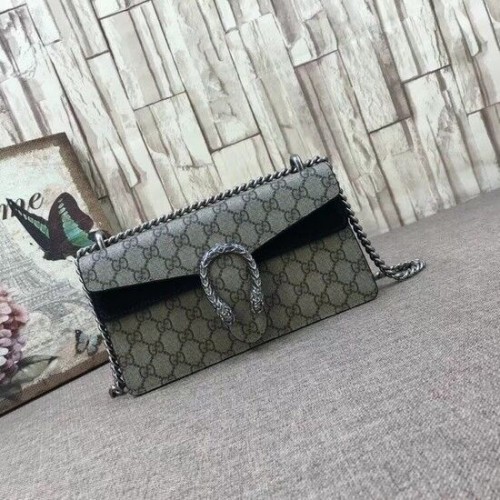 Gucci Medium Dionysus GG Canvas Shoulder Bag 499623 negro