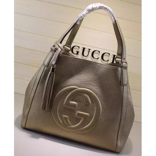 Gucci Bolso de hombro Soho mediano Piel de becerro 282309 Oro