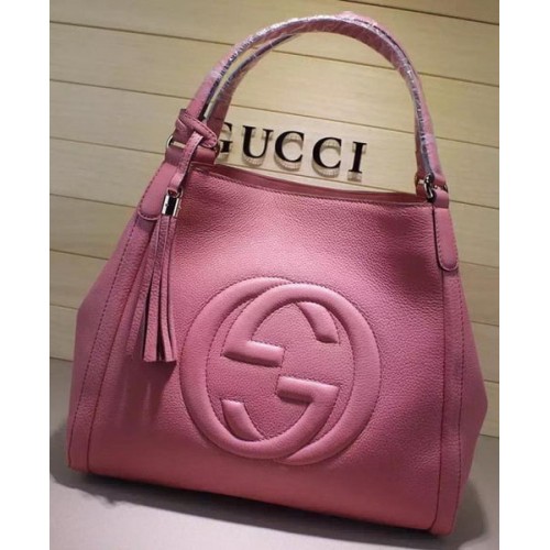 Gucci Bolso De Hombro Mediano Soho Piel De Becerro 282309 Rosa