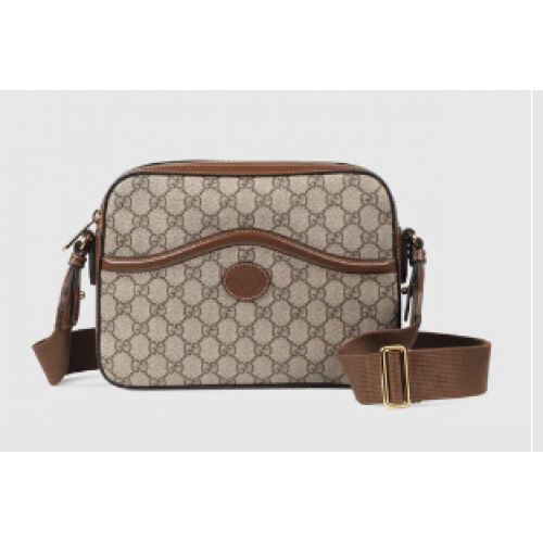 Bolso Gucci Messenger con G entrelazada 675891 marrón