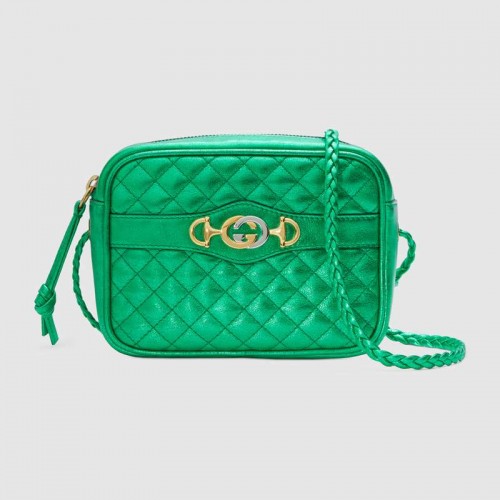 Gucci Mini bolso de cuero laminado 534950 verde