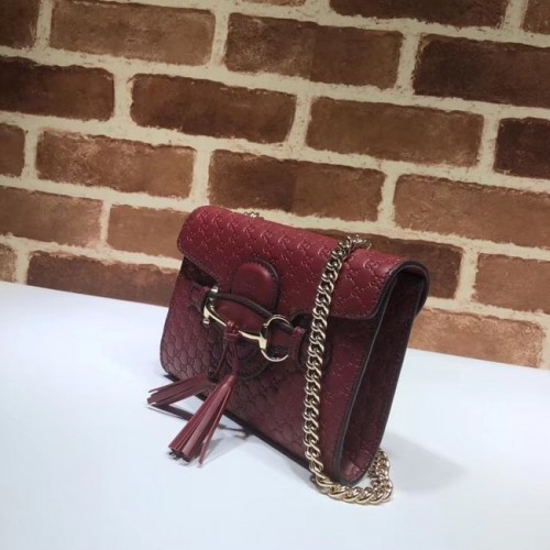 Gucci Mini bolso de cuero 449636 rojo