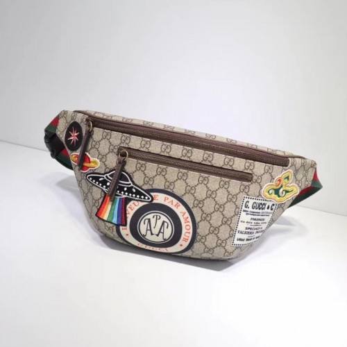 Gucci Night Courrier suave GG Supreme Original Qaility riñonera 529711 marrón