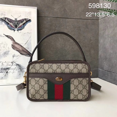 Gucci Ophidia GG Mini Bolso de Hombro 598130 marrón