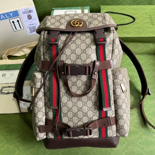 Mochila Gucci Ophidia GG Supreme 690999 Marrón