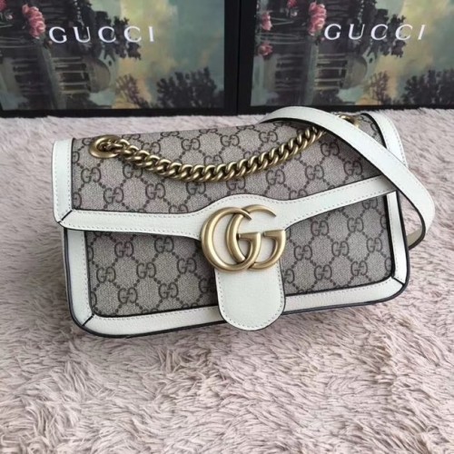 Gucci Ophidia GG Supreme bolso de hombro pequeño 443497 blanco