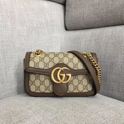 Gucci Ophidia GG Supreme bolso de hombro pequeño 446744 marrón