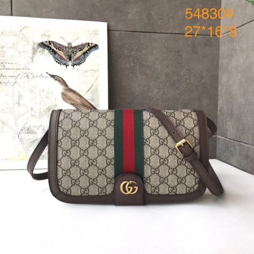 Gucci Ophidia GG Supreme pequeño bolso de hombro 548304 marrón